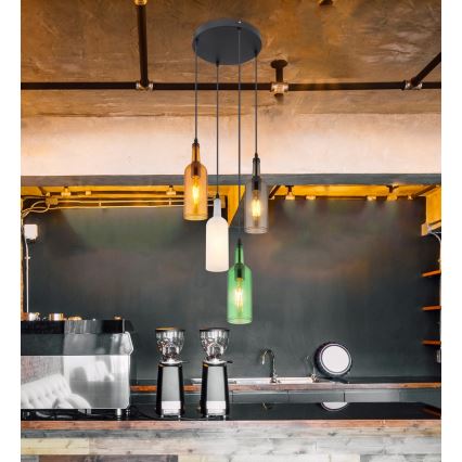 Globo - Kattokruunu narulla 4xE27/8W/230V