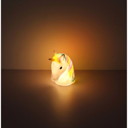 Globo - LED lasten yöpöytälamppu LED/1W/230/4,5V 3xAA yksisarvinen