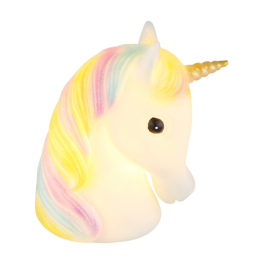 Globo - LED lasten yöpöytälamppu LED/1W/230/4,5V 3xAA yksisarvinen