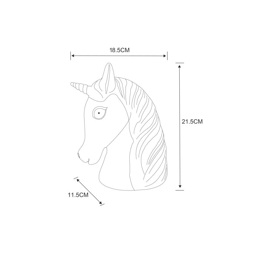 Globo - LED lasten yöpöytälamppu LED/1W/230/4,5V 3xAA yksisarvinen