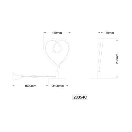 Globo - LED-pöytävalaisin LED/6W/230V kiiltävä kromi