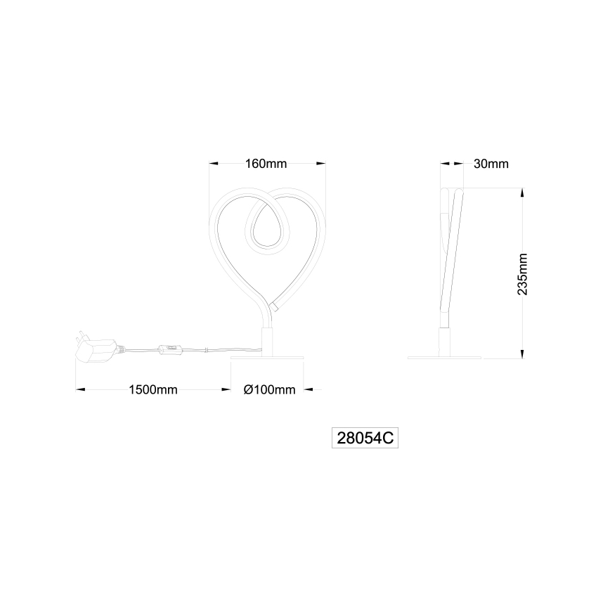 Globo - LED-pöytävalaisin LED/6W/230V kiiltävä kromi