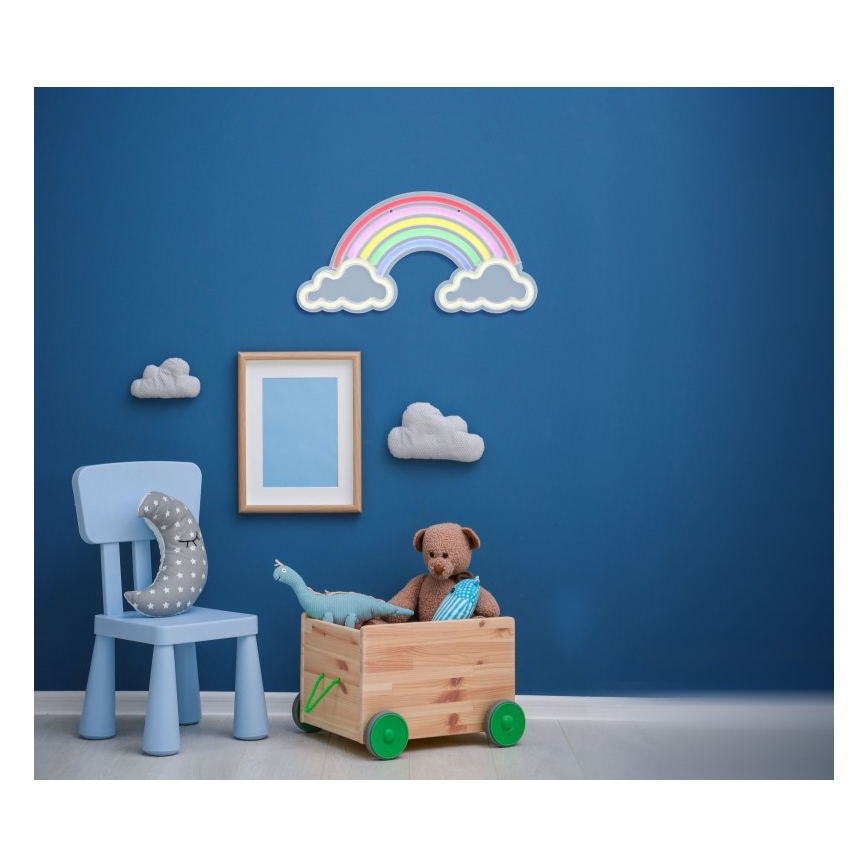 Globo - LED-neonseinäkoriste LED/3W/USB sateenkaari