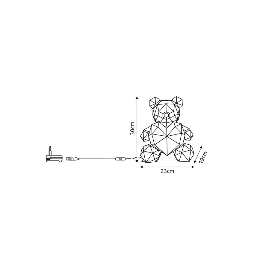 Globo - LED-pöytäkoriste LED/6W/5V USB karhu