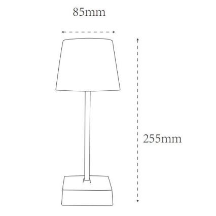 Globo - LED himmennettävä kosketuspöytävalaisin LED/2W/5V 3000/4500/6500K 800 mAh beige