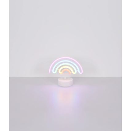Globo - LED-neonpöytäkoriste LED/2W/3xAA sateenkaari