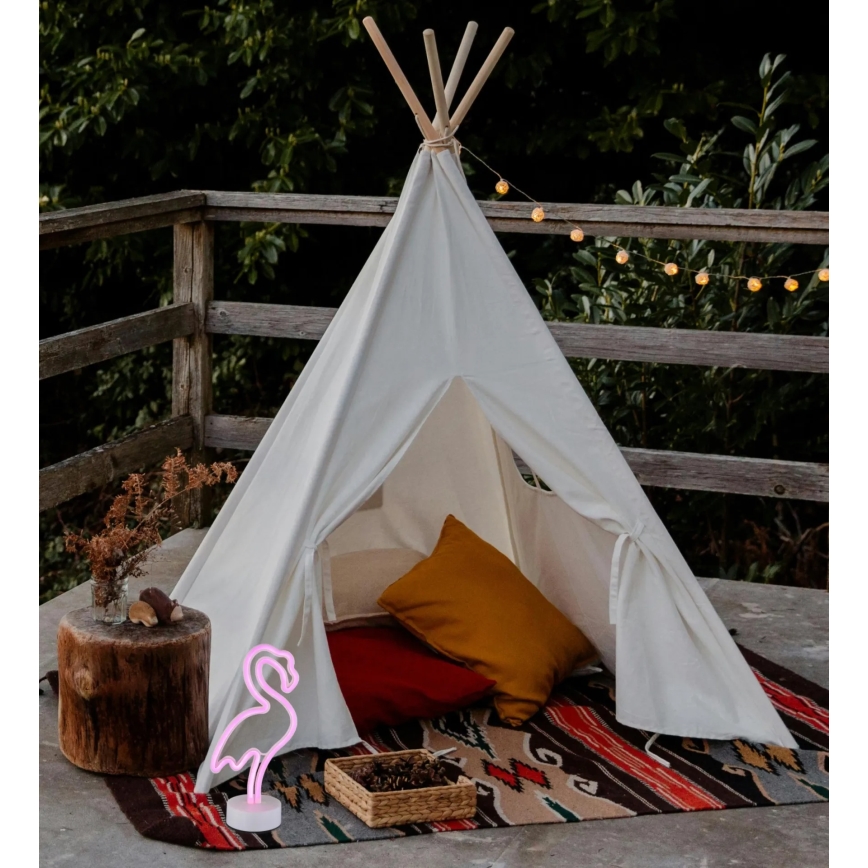 Globo - LED-neonpöytäkoriste LED/2W/3xAA flamingo