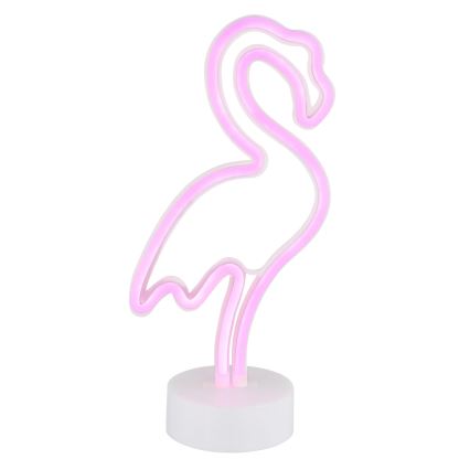 Globo - LED-neonpöytäkoriste LED/2W/3xAA flamingo
