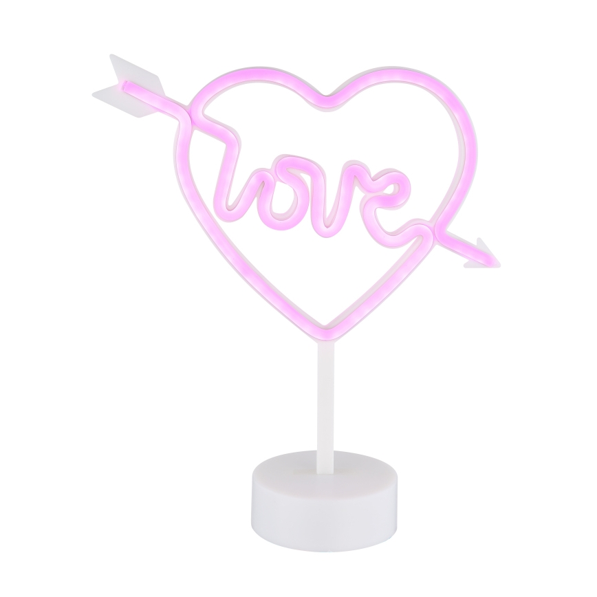 Globo - LED-neonpöytäkoriste LED/2W/3xAA sydän