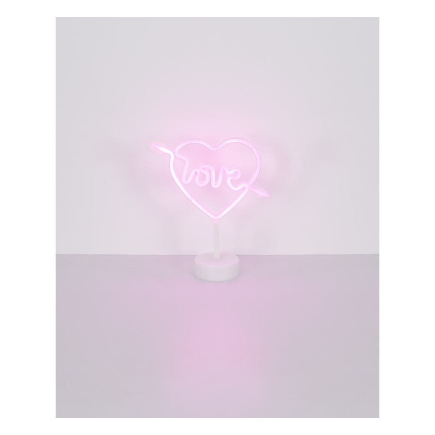 Globo - LED-neonpöytäkoriste LED/2W/3xAA sydän