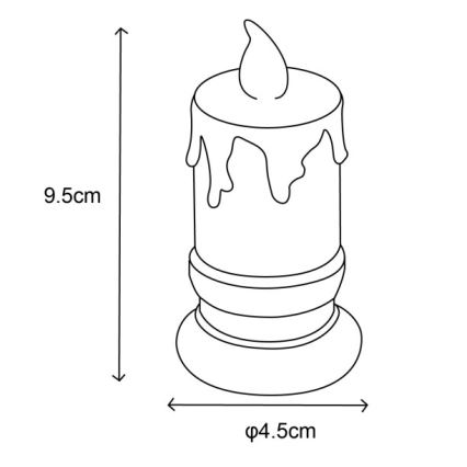 Globo - SETTI 2x LED Kynttilä LED/0,25W/3xLR1130