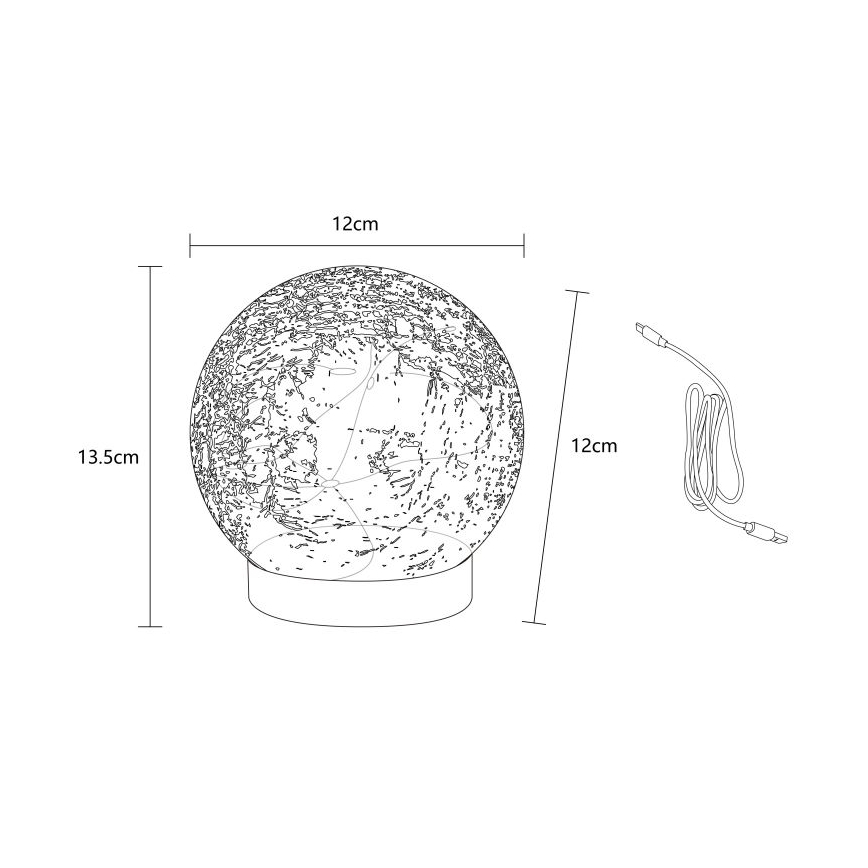 Globo - LED ladattava koristepöytälamppu 25xLED/0,06W/5V 600 mAh IP44