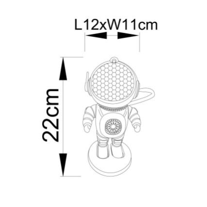 Globo - LED RGB Pöytävalaisin LED/6W/5V astronautti valkoinen
