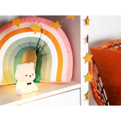 Globo - LED RGBW himmennettävä ladattava lasten yövalo LED/1W/5V 1200 mAh nalle