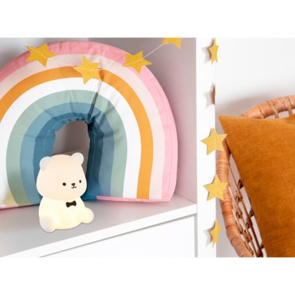 Globo - LED RGBW himmennettävä ladattava lasten yövalo LED/1W/5V 1200 mAh nalle