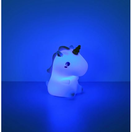 Globo - LED RGBW himmennettävä ladattava lasten yövalo LED/1,5W/5V 1200 mAh yksisarvinen