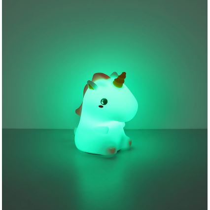 Globo - LED RGBW himmennettävä ladattava lasten yövalo LED/1,5W/5V 1200 mAh yksisarvinen