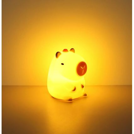 Globo - LED RGBW himmennettävä ladattava lasten yövalo LED/1,5W/5V 1200 mAh kapybara