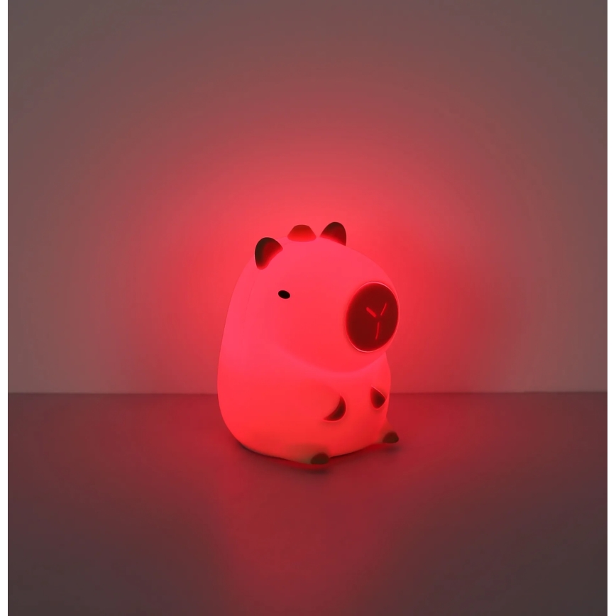Globo - LED RGBW himmennettävä ladattava lasten yövalo LED/1,5W/5V 1200 mAh kapybara