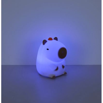 Globo - LED RGBW himmennettävä ladattava lasten yövalo LED/1,5W/5V 1200 mAh kapybara