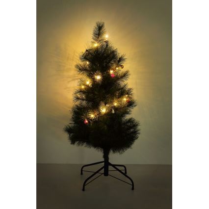 Globo - LED-jouluketju 20xLED/2xAA 2,2m lämpimänvalkoinen