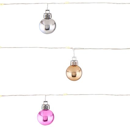 Globo - LED-jouluketju 20xLED/2xAA 2,2m lämpimänvalkoinen