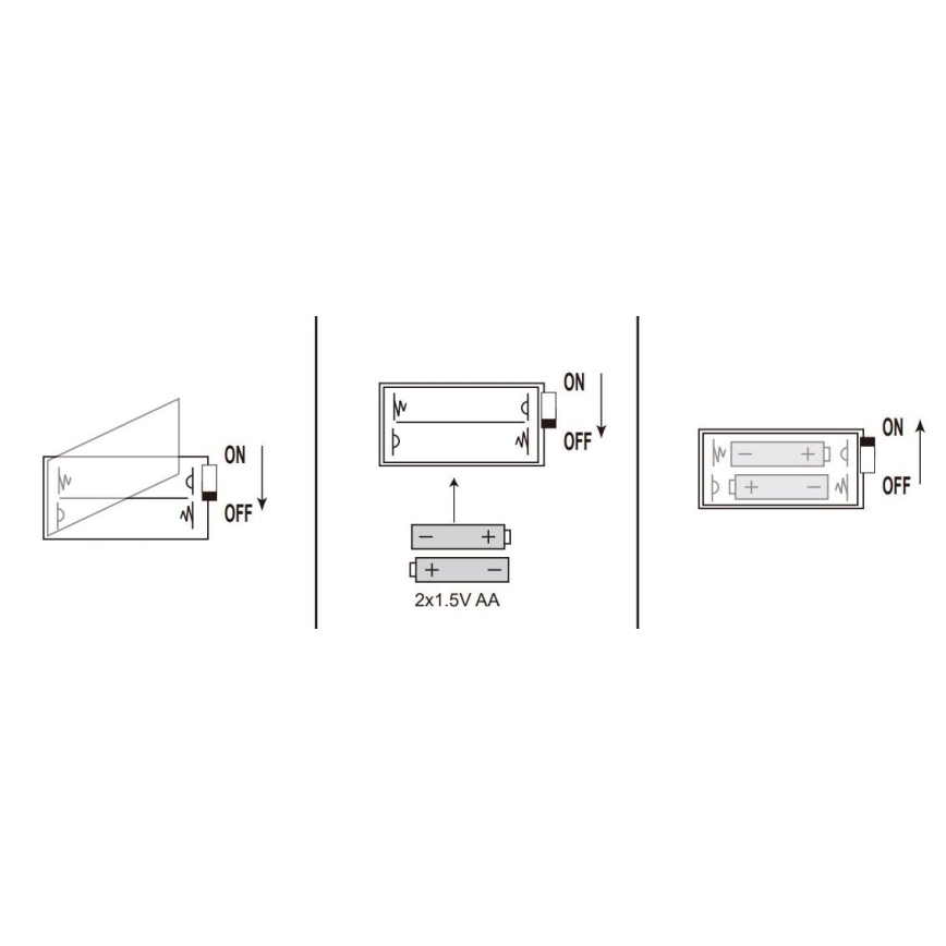 Globo - LED-jouluketju 20xLED/2xAA 2,2m lämpimänvalkoinen