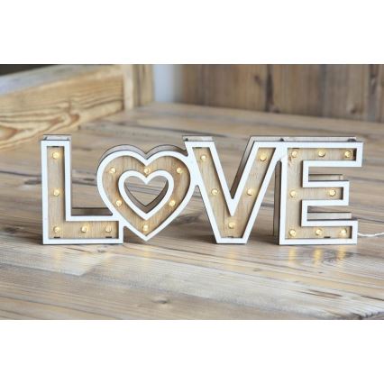 Globo - LED-pöytävalaisin 24xLED/0,06W/3xAA poppeli