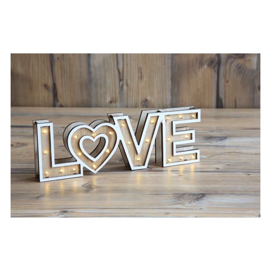 Globo - LED-pöytävalaisin 24xLED/0,06W/3xAA poppeli