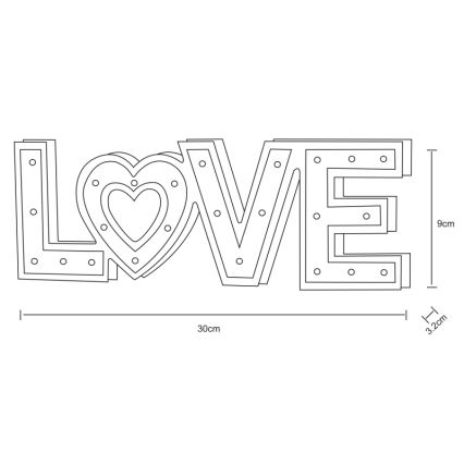 Globo - LED-pöytävalaisin 24xLED/0,06W/3xAA poppeli