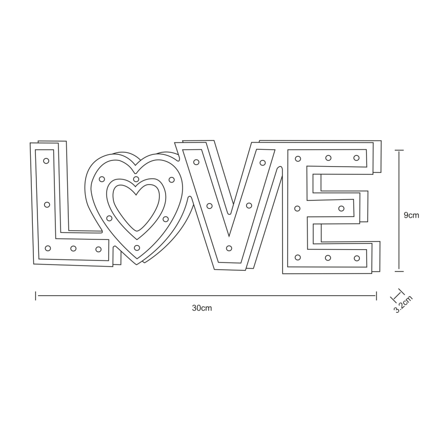 Globo - LED-pöytävalaisin 24xLED/0,06W/3xAA poppeli