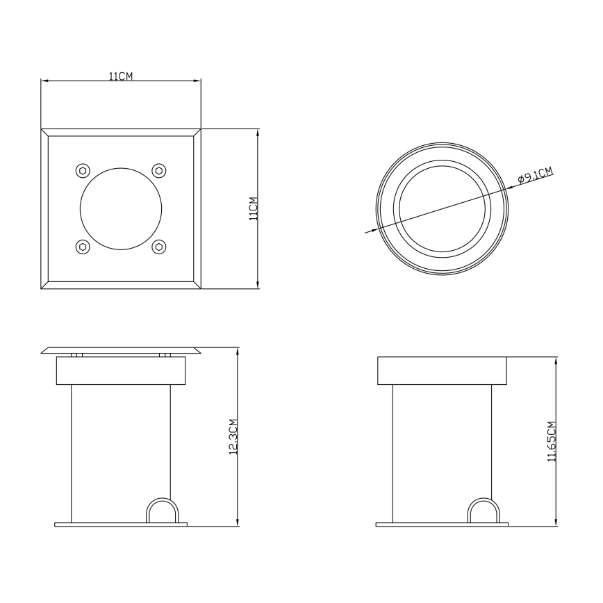 Globo - Ajovalaisin 1xGU10/40W/230V IP67