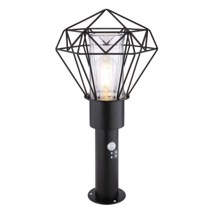 Globo - Ulkovalaisin anturilla 1xE27/15W/230V IP44