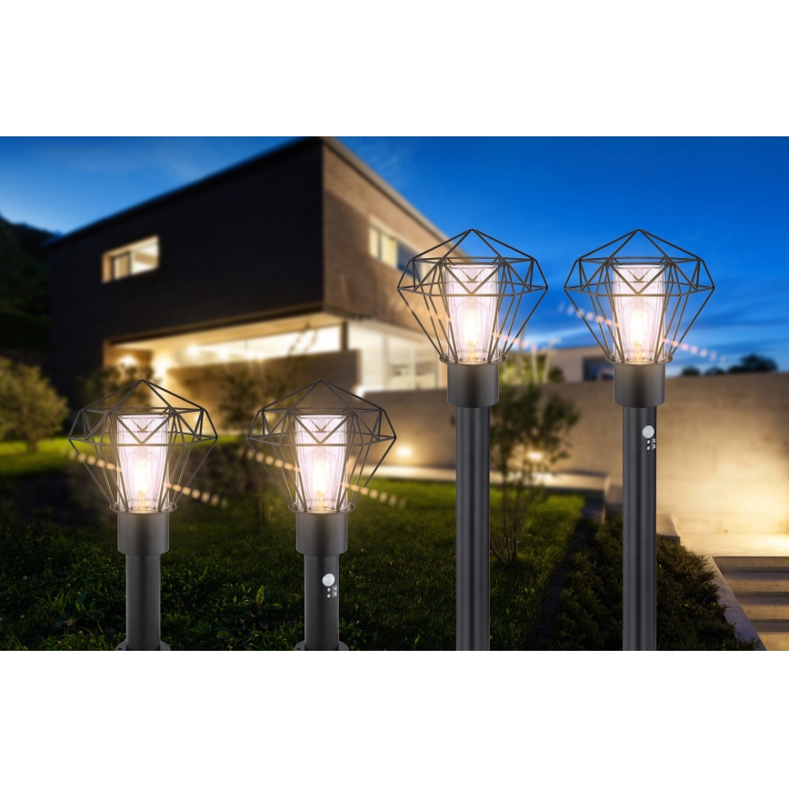 Globo - Ulkovalaisin anturilla 1xE27/15W/230V IP44