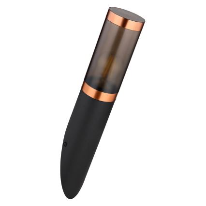 Globo - Ulkoseinävalaisin 1xE27/23W/230V IP44 musta/kupari