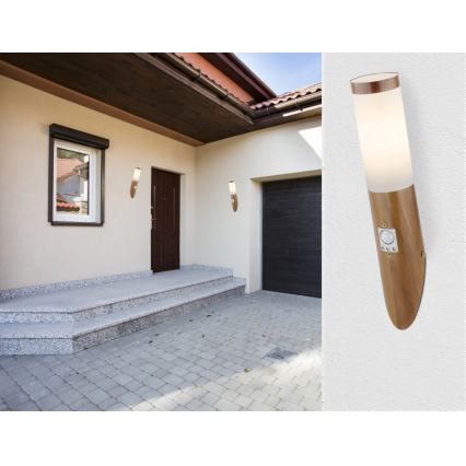 Globo - Ulkovalo anturilla 1xE27/15W/230V IP44