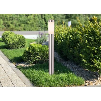 Globo - Ulkovalaisin 1xE27/23W/230V IP44 80 cm kiiltävä kromi