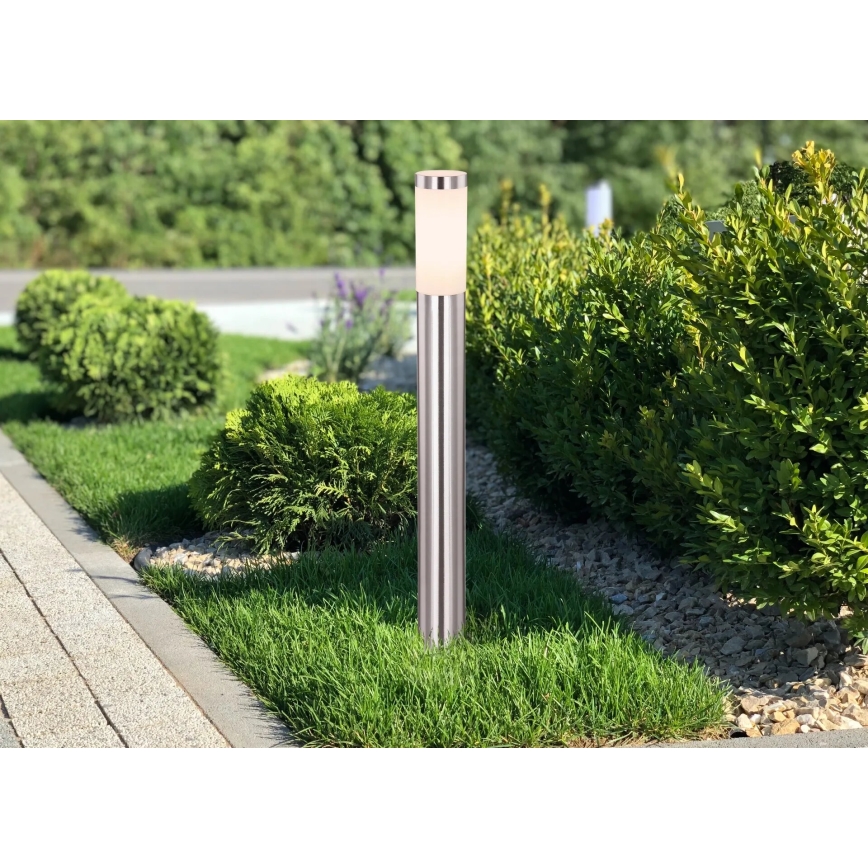 Globo - Ulkovalaisin 1xE27/23W/230V IP44 80 cm kiiltävä kromi