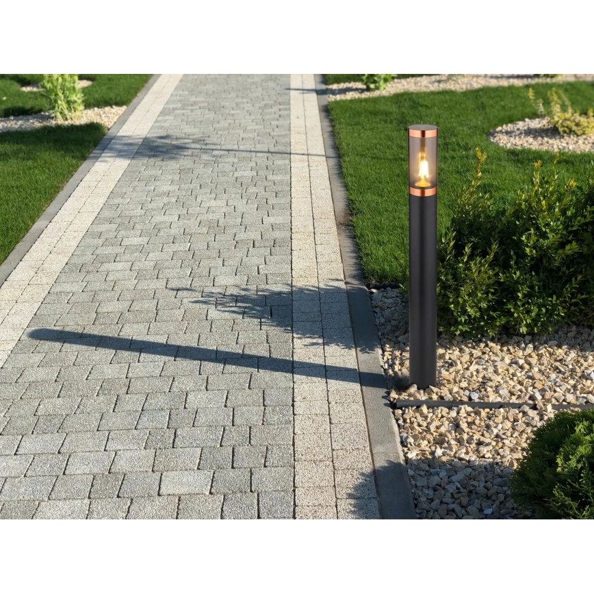 Globo - Ulkovalaisin 1xE27/23W/230V IP44 80 cm musta/kupari