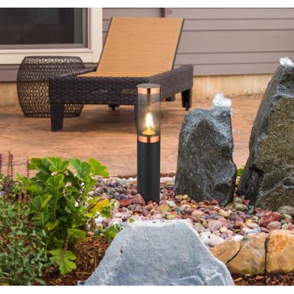 Globo - Ulkovalaisin 1xE27/23W/230V IP44 45 cm musta/kupari