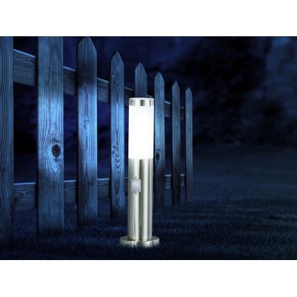 Globo - LED-ulkovalaisin liiketunnistimella 1xE27/8,8W/230V IP44