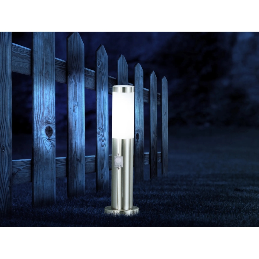 Globo - LED-ulkovalaisin liiketunnistimella 1xE27/8,8W/230V IP44
