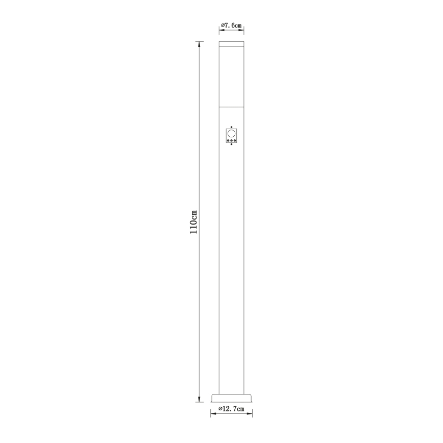 Globo - Ulkovalaisin anturilla 1xE27/60W/230V 110 cm IP44