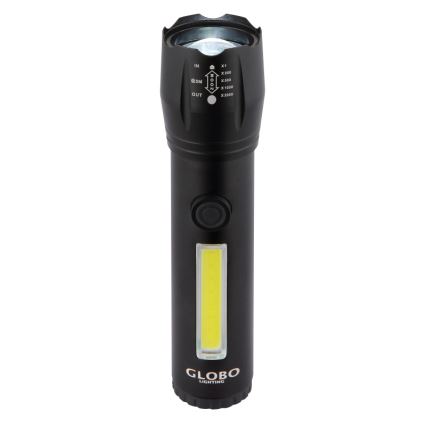 Globo - LED ladattava taskulamppu LED/3W/5V + COB/3W 5500K 1200 mAh