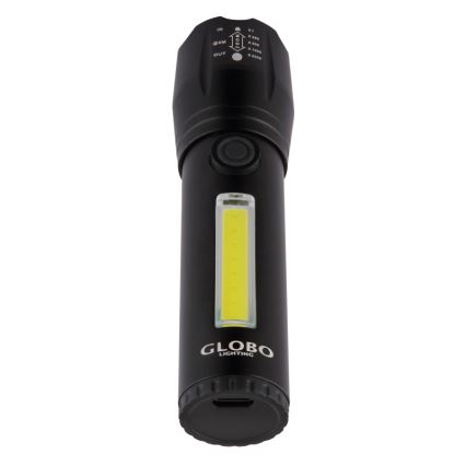 Globo - LED ladattava taskulamppu LED/3W/5V + COB/3W 5500K 1200 mAh