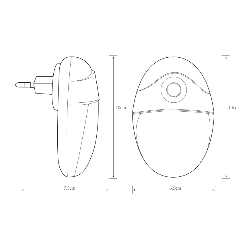 Globo - LED Pistorasian suuntavalo anturilla 4xLED/0,6W/230V 6500K