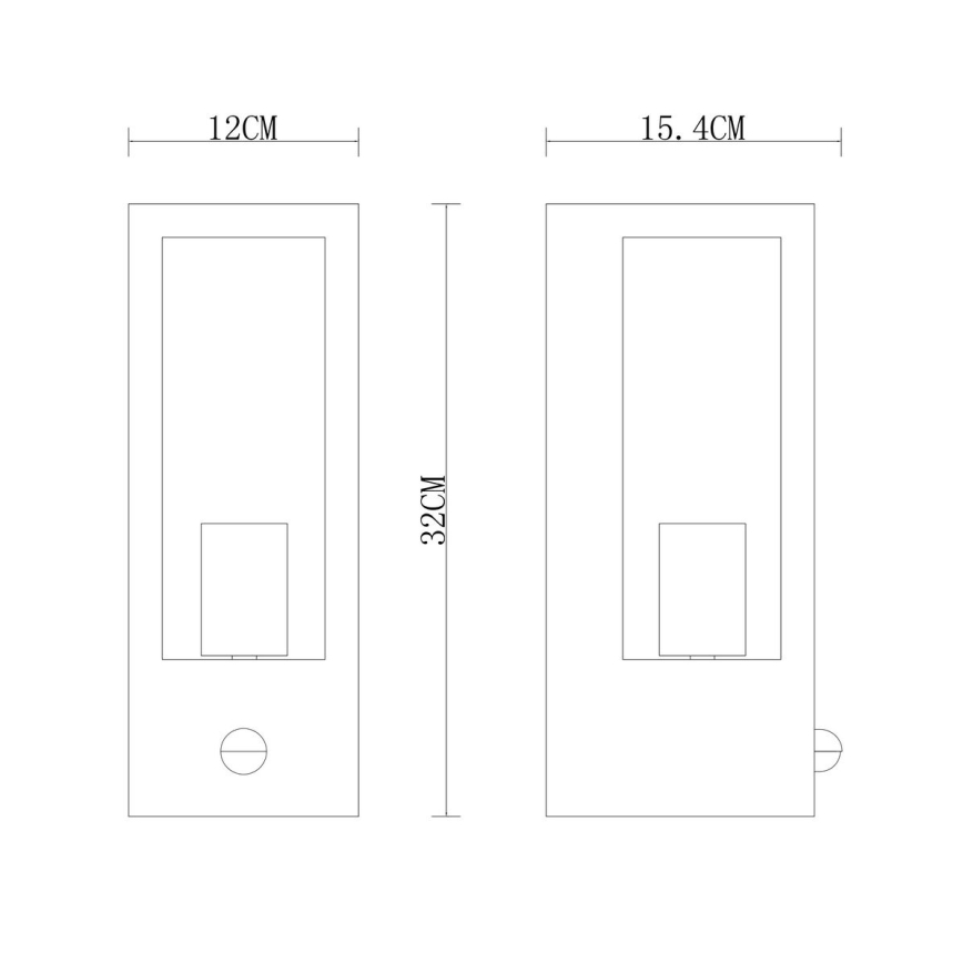 Globo seinävalaisin anturilla 1xE27/60W/230V IP44
