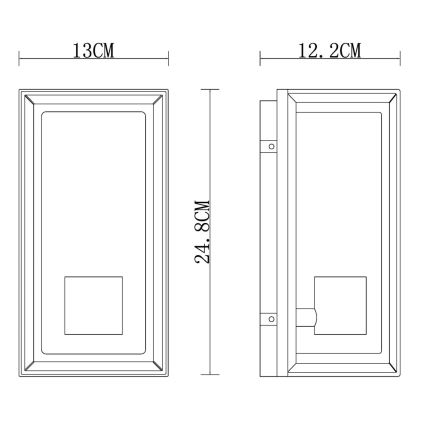 Globo - Ulkoseinävalaisin 1xE27/60W/230V IP44 musta