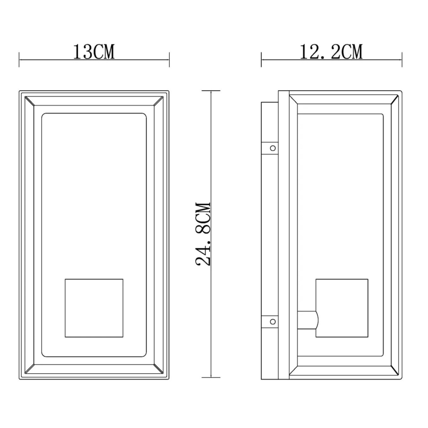 Globo - Ulkoseinävalaisin 1xE27/60W/230V IP44 musta
