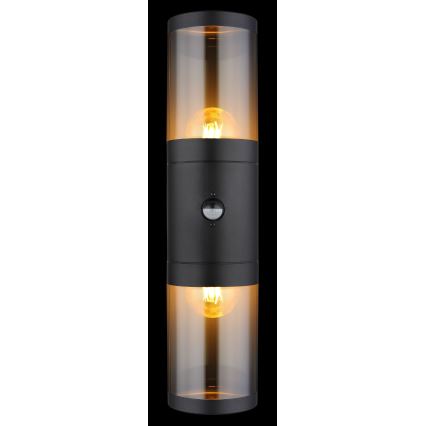 Globo seinävalaisin anturilla 2xE27/40W/230V IP44